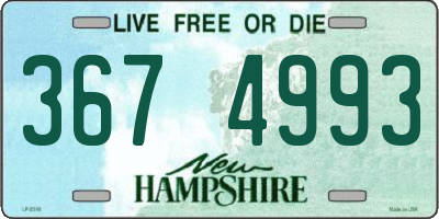 NH license plate 3674993