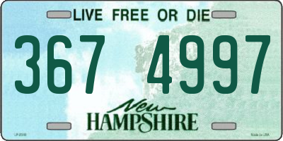 NH license plate 3674997
