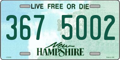 NH license plate 3675002