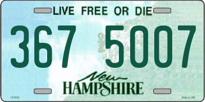 NH license plate 3675007