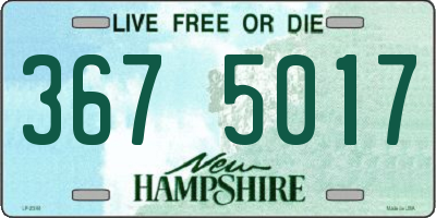 NH license plate 3675017