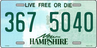NH license plate 3675040