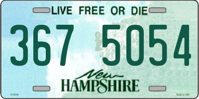 NH license plate 3675054