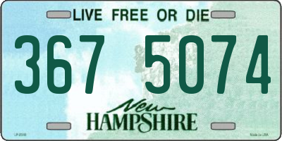 NH license plate 3675074