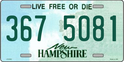 NH license plate 3675081