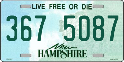 NH license plate 3675087