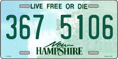 NH license plate 3675106