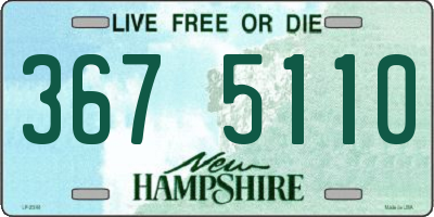 NH license plate 3675110