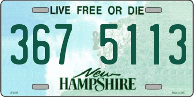 NH license plate 3675113
