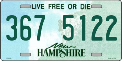 NH license plate 3675122