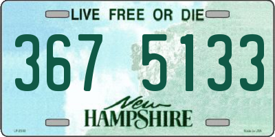 NH license plate 3675133