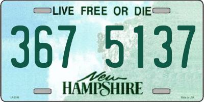 NH license plate 3675137