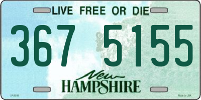 NH license plate 3675155