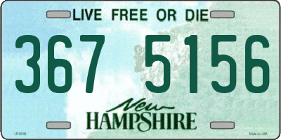 NH license plate 3675156
