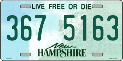 NH license plate 3675163