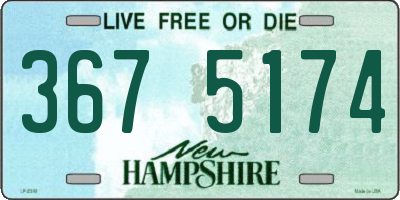 NH license plate 3675174