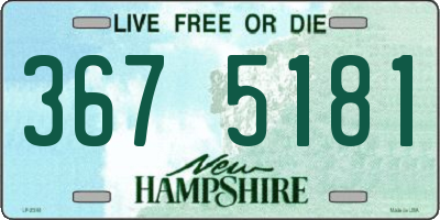 NH license plate 3675181