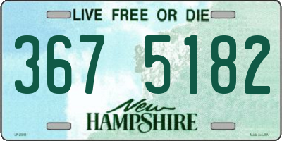 NH license plate 3675182