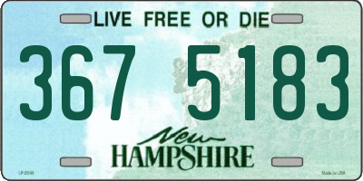 NH license plate 3675183