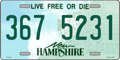 NH license plate 3675231