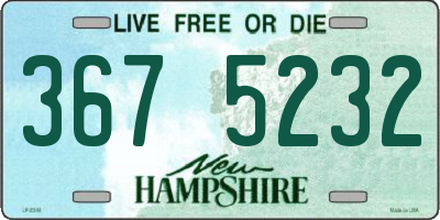NH license plate 3675232