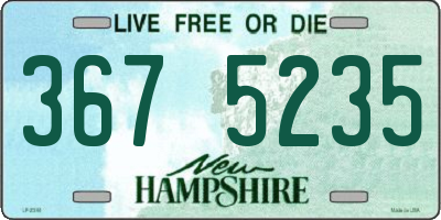 NH license plate 3675235