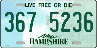 NH license plate 3675236