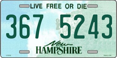NH license plate 3675243