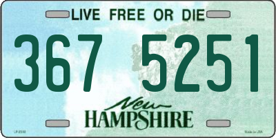 NH license plate 3675251