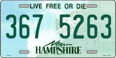 NH license plate 3675263