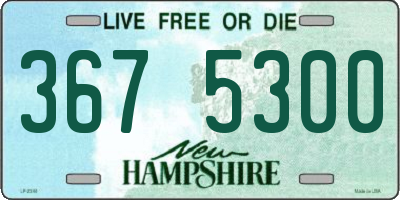 NH license plate 3675300
