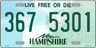NH license plate 3675301