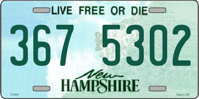 NH license plate 3675302