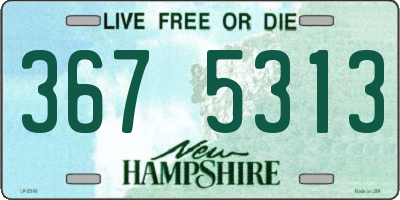 NH license plate 3675313