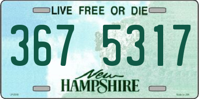 NH license plate 3675317