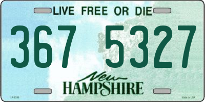 NH license plate 3675327