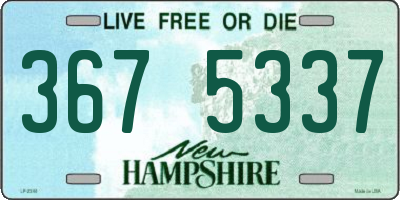 NH license plate 3675337