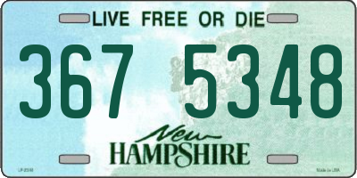 NH license plate 3675348