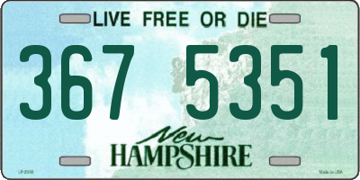 NH license plate 3675351