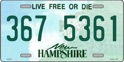 NH license plate 3675361
