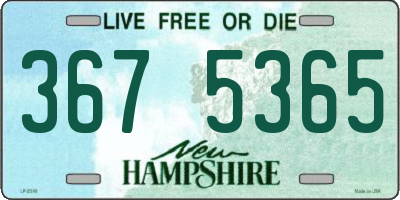 NH license plate 3675365