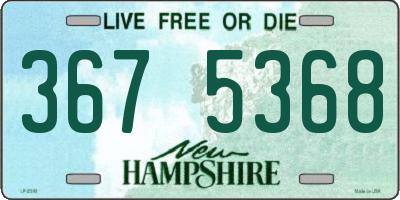 NH license plate 3675368