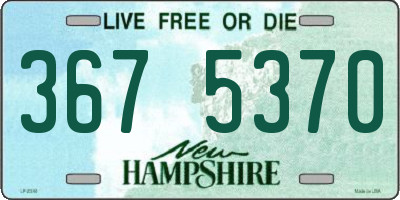 NH license plate 3675370
