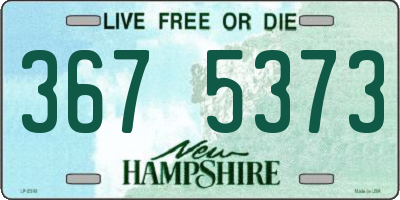 NH license plate 3675373