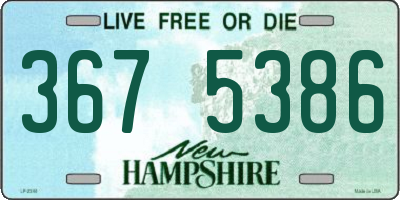 NH license plate 3675386