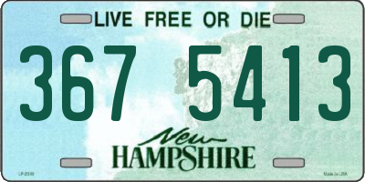 NH license plate 3675413