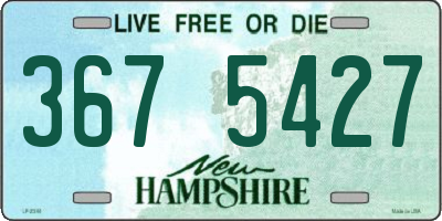 NH license plate 3675427
