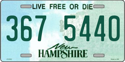 NH license plate 3675440