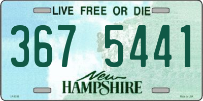 NH license plate 3675441