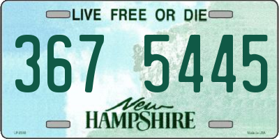 NH license plate 3675445